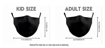 Melodija Mielas Anime Custom Black Veido Kaukė Skalbti Daugkartinių Kvėpuojantis Mados Veido Kaukės Vaikams