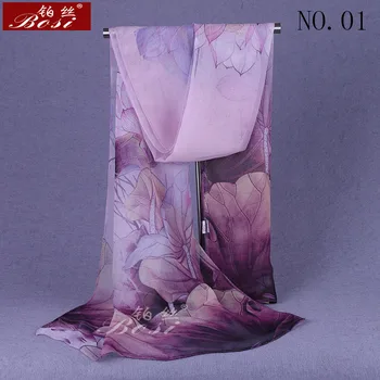 šilkas jaustis Mados hijab spausdinti Šalikas Skaros moterų Šifono gėlių šalikai žaliojo moterų prabangos prekės ponios stoles Pink Gėlių