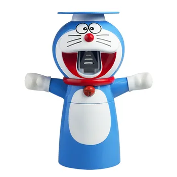 Automatinis Dantų Pastos Dozatorius Kūrybos Animacinių Filmų Doraemon Dantų Pasta Squeezer Tvirtinimo Prie Sienos Stovėti Dulkėms Taurė