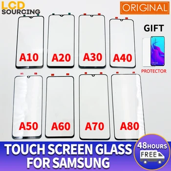 Originalus Samsung Galaxy A10 A20 A30 A40 A50 A70 A80 Touch Screen Stiklas LCD Ekranas Išorinis Stiklo Objektyvas Telefono Atsargines Dalis Pakeisti