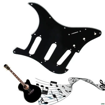 Aliuminio Folija Gitara Pickguard 3 Sluoksnių Elektrinė Gitara Pickguard Nulio Plokštė Strat Stratocaster Juoda Priemonėmis Ir Pavarų