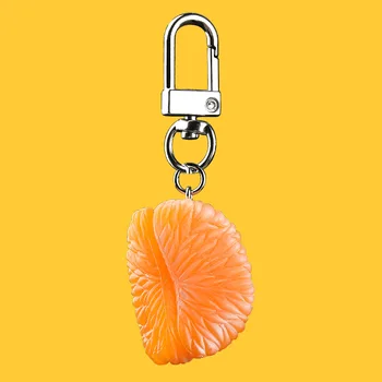 Mados Tikroviška Imitacija Vaisių Key Chain Orange Strawberry Raktų Žiedas, Moterų Papuošalai Animacinių Filmų Automobilio Raktų Pakabukai, Rankinės