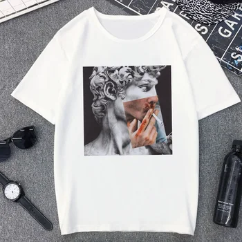 Gyvatės Galva Monstras Medusa Rūko Juokinga Marškinėlius Moterims Harajuku Estetinės Vintage Marškinėliai Atsitiktinis Baltos Viršūnės T-shirt Moterų Grafinis