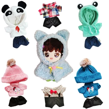20cm Kūdikių Lėlės Aprangą Pliušinis Lėlės Drabužius Puikus Hoodie Įdaryti Žaislas Lėlės Priedai Korėja Kpop EXO Idol Lėlės