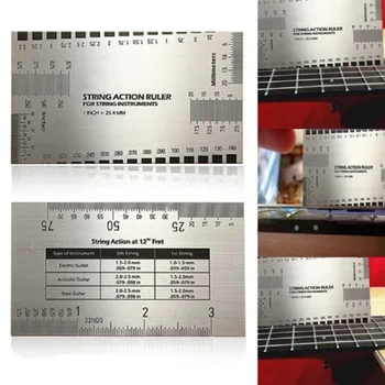 Nerūdijančio Plieno Gitara Priedai String Specifikacija Pagalvę Masto Matavimo Liniuotė Gitara, Bosinė Elektros 90*50mm 2
