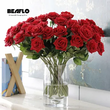 1PC Romantiška Dirbtinių Rožių Gėlių 