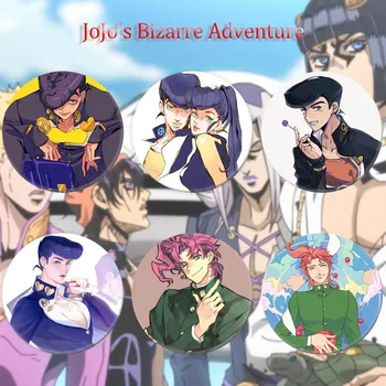 Anime JoJo ' s Bizarre Adventure Cosplay Ženklelis Animacinių filmų, Rinkimo Maišai Emblemos Kuprinės Mygtuką Drabužius, Sagės, Segtukai, dovanos