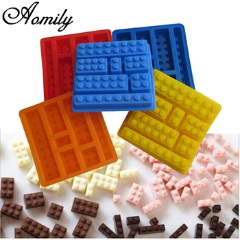Aomily Kūrybos Kūrimo Bloko Formos 3D Silicio Šokolado Želė Saldainiai, Tortas Pelėsių 