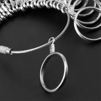 ES/JP/KR/UK Naudingos Standartą Papuošalai Matavimo Įrankis Žiedų Dydis Metalo Piršto Žiedą Sizer Priemonės Indikatorius