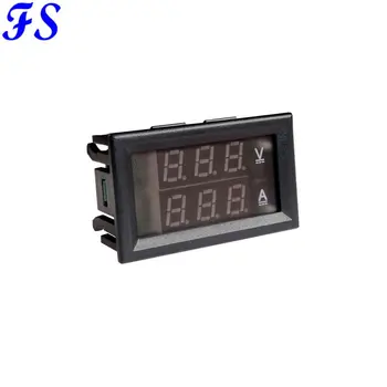 DC 0-100V Voltmeter Ammeter DC 0-5A 10A 20A 50A 100A 200A 300A 500A 1000A Skaitmeninis LED Įtampos Srovės 0.28