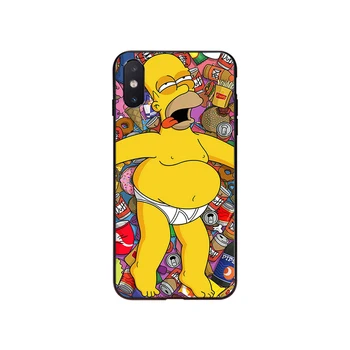 MaiYaCa Juokinga Homer J. Simpson Telefonų Priedai Atveju iPhone, 11 Pro XS MAX XS XR 8 7 6 Plius 5 5S SE