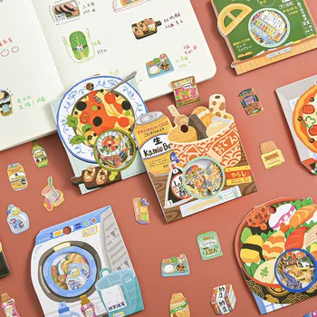 40 vnt./daug Mielas, Skanus maistas pica Dekoratyvinis Kawaii Japonijos Lipdukai, Kanceliarinės prekės Scrapbooking 