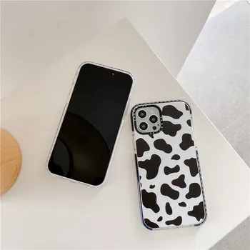 Mados Karvė Modelis Gėlės Telefono dėklas Skirtas iphone 12 mini Pro 11 max 7 8 plus SE 2020 m., Minkštas Viršelis Mados Mielas Skaidrus Fundas
