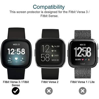 Pilnas draudimas TPU Aišku, Apsauginė Plėvelė Fitbit Versa 3 Soft Screen Protector For Fitbit Prasme Smart Watch (Ne Stiklo)