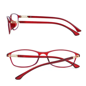 Iboode Moterų Elegantiškas Skaitymo akiniai TR90 Presbyopia Akiniai +1.0 +1.5 +2.0 +2.5 +3.0 +3.5 +4.0 Metalo Stabdžių Mėlyna Šviesa Akiniai