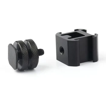 Nešiojamų Dėl Fotoaparato Tvirtinimo Adapteris Išplėsti Port Stebėti Kameros Bazės Mikrofono Daugiafunkcinis Triple Base Galvos Karšto Batų Bazės