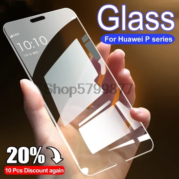 9H Grūdintas Stiklas Huawei P20 Pro P10 Plius Lite P Smart 2019 Screen Protector, Ant Huawei 30 P40 Lite E Apsauginės Stiklo Plėvelės