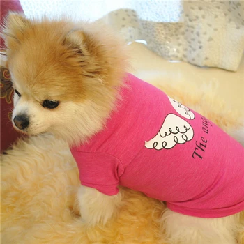 Naujas Stilius Spausdinti Animacinių filmų Šuo Vest Naminių Reikmenys Angelas Katė Vest Šunį Priedai Vasaros Pet Drabužiai Klasikinis Šunų T-shirt Aukštos Kokybės