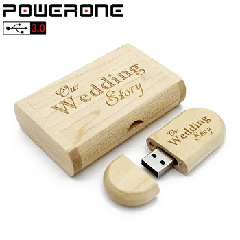 POWERONE usb flash drive usb 3.0 mediniai+box pen ratai 4 GB 16GB 32GB 64GB 128GB nemokamai logotipą kūrybos atminimo dovanos
