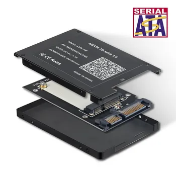 Zeadow mSATA SSD 2,5 Colių SATA3 HDD SSD Konverteris Adapterio plokštę Su 7mm Storio Apsaugos Atveju