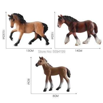 15 Stilių Arklių Gyvūnų Clydesdale Hanoverian Arabų Shire Appaloosa Modeliai Veiksmų Skaičius, Švietimo Surinkimo Žaislai, Dovanos Duomenys