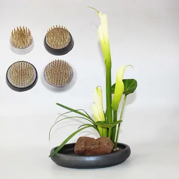 Raundas Ikebana Kenzan Gėlių Varlė Su Gumos Tarpiklis Meno Fiksuotojo Organizuoti Įrankių C90D