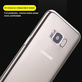 Aišku, Minkšto Silikono Ultra Plonas Telefono Dėklas Samsung Galaxy S10 S8 S9 Plus S6 S7 Krašto S3 S4 S5 Mini Pastaba 3 4 5 8 9 10 Pro Dangtelį