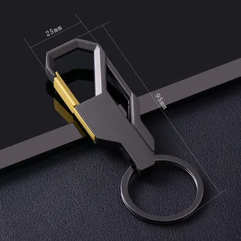 Naujas mados juvelyrikos, metalo keychain vyrų automobilių paprasta, odos ir metalo lydinių sagtis vyrų juosmens automobilio pultelio klavišą žiedas