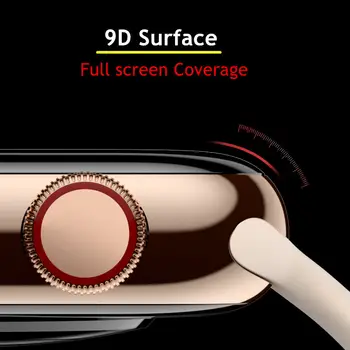 Minkšta stiklo Apple Žiūrėti 44mm 40mm Screen Protector iWatch 42mm 38mm 9D HD minkštas Filmas 