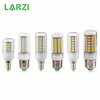LARZI E27 LED Lempa E14 LED Lemputės SMD5730 220V Kukurūzų Svogūno 24 36 48 56 69 72LEDs Liustra Žvakė LED Šviesos Namų Puošybai