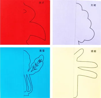 40pcs amatų Vaikams, cartoon spalvos popieriaus lankstymo, pjovimo kinderen meno 