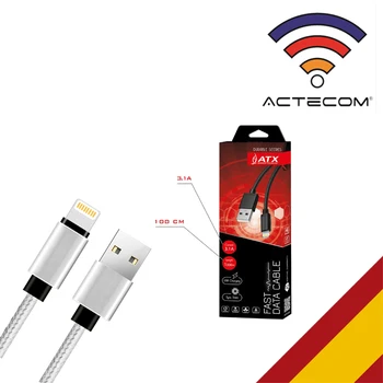 ACTECOM Kabelis Suderinamas 8 Pin 3.1 Proteccion DE Nailono USB jungtis telefonui 
