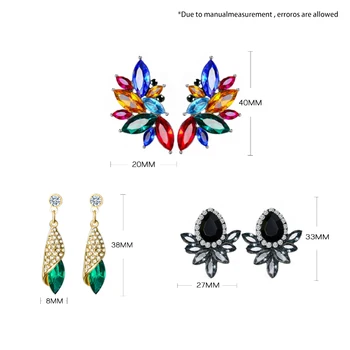 X&PNew korėjos Mados Ilgai Kristalų Stud Auskarai Moterims Pareiškimą Klasikinis Geometrinis Auskarai 2019 Fine Jewelry Accessories Dovana