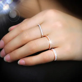NEHZY 925 sterlingas sidabro naujų moteris papuošalai žiedo atidarymo vienoje eilėje kristalų rankų didmeninė bendras žiedas