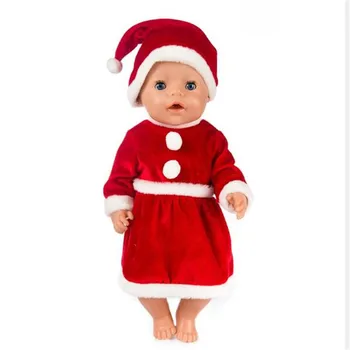 Tinka 18 colių Lėlės Drabužiai 43cm Baby Born Lėlės, Raudona Kalėdų Prabangus Trijų dalių Siūlai Sijonas Drabužių Priedai