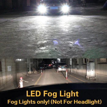 1pcs Automobilio LED Šviesos Lempos, Lemputės, H8, H10 H11 9006 Už Ford Focus 2 3 Fiesta 