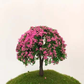 3Pcs/ dirbtinis medis/miniatiūros/mielas augalai/pink gėlių/pasakos sodo/samanų terariumai, dekoras/amatai/bonsai/butelis sodas/P016 DIY/