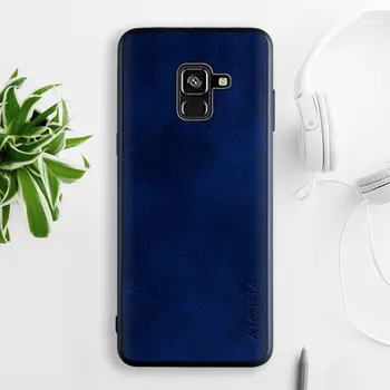 Case For Samsung Galaxy A8 2018 Plius 2018 A5 2017 A530 A730 A520 A520F coque Prabangių Senovinių oda, Odos case cover 
