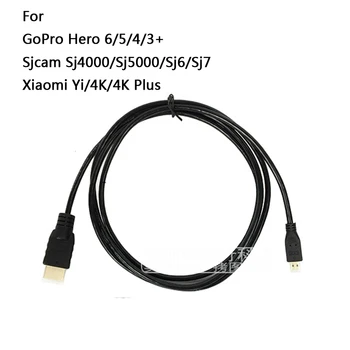 Micro HDMI Laido Duomenų linija Xiaomi yi 4k GoPro Hero 8 7 6 5 4 3+ SJCAM SJ4000 Xiaomi Yi 4k EKEN H9 Veiksmų Fotoaparato Priedai