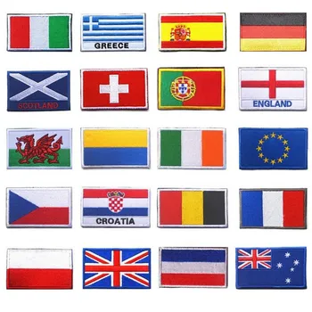 AHYONNIEX 1PC audinio vėliavos pleistrai Ukrainos ES čekijos, Kroatijos, Škotijos, Rusijos Pleistrai 3D vėliavos Pleistras Striukė, Džinsai drabužiai