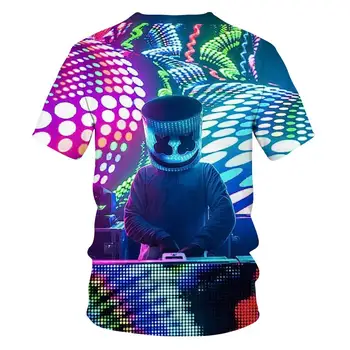 2020 Mados Nauja Tendencija Naujas 3D T-shirt Skaistina Iki Žvaigždė Dizaino Juokinga Marshmallow Siaubo Filmas T-shirt Animacinių filmų trumparankoviai