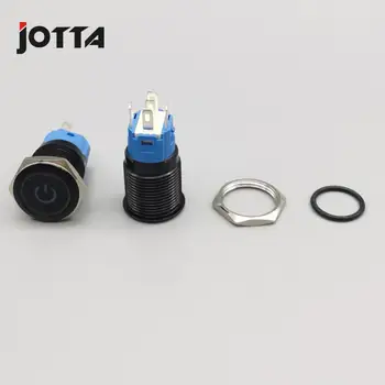 16mm LED Vandeniui Metalo Mygtukas Jungiklis išlaikytas metalo jungiklis Latching paspauskite mygtuką 3-6 V 12V 24V 110V, 220V