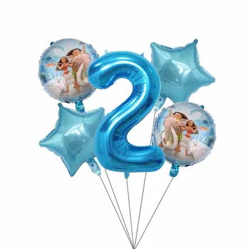 Moana balionai 1 set 32 colių mėlyna Skaičius balionas prekių Mielas Princesė moana temą gimtadienio apdailos vaikams, žaislai, dovanos
