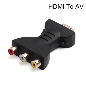 AV Skaitmeninio Signalo 1080p HDMI Į VGA Adapteris Vyras Į 3 RCA Vaizdo Garso Kabelis RGB Spalvų Skirtumas Komponento Jungtis