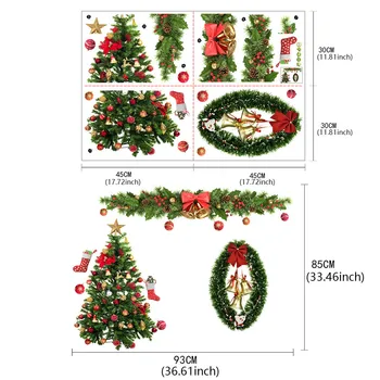 Sienų Lipdukai Kalėdų Namų Dekoro Lipdukai Kalėdiniai Langų Lipdukai, dvipusis Statinio Lipdukai Lango Dekoracijos 2021