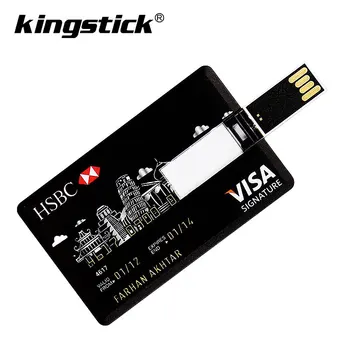 Karšto pardavimo kreditinės kortelės modelis Usb Flash Drive 4GB 8GB 16GB atminties Banko kortele 32GB 64GB 128GB Pendrive memoria usb Pen Drive