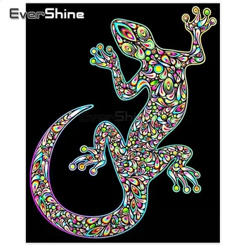 Evershine 5D Diamond Tapybos kvadratiniu Naują Atvykimo Gyvūnų Nuotraukų Strazdų Diamond Siuvinėjimo Gecko Kristalų Tapyba