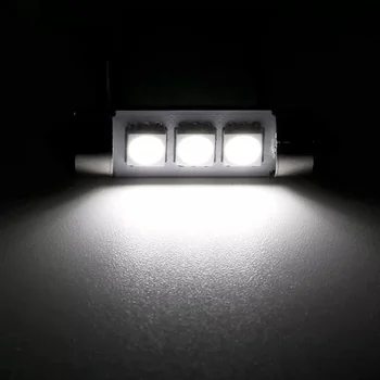 10vnt led Girlianda Balta Automobilį Auto 36mm 39mm 41mm 5050 3-SMD Skaitymo Šviesos Girlianda Dome light Chip Lemputės Licencijos numerio ženklo apšvietimo žibintas