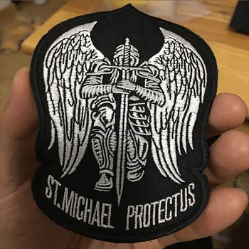 2019 Naujos St. Michael gina Amerika Taktinių Kariuomenės ISAF PLEISTRAS Sparnus Kardas emblemos drabužius Kuprinė Hook&Loop Užtrauktuku