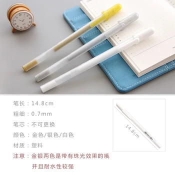 JIANWU 1pc japan sakura Didelis šviesos marke pen Juoda kartono Metalinis tušinukas balta linija rašikliai
